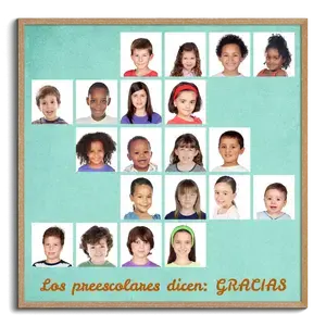 Crea una collage de agradecimiento de los preescolares para sus educadores