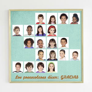 Crea una collage de agradecimiento de los preescolares para sus educadores