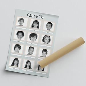 Crea tu collage retro de clase: personaliza fotos y textos