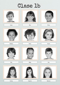 Crea tu collage retro de clase: personaliza fotos y textos