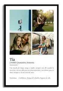 Personaliza tu Póster de Definición para tu Tía con Fotos y Mensajeღ