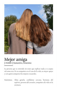Crea tu póster "Mejor Amiga" personalizado con foto y definición única