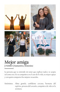 Crea tu póster "Mejor Amiga" personalizado con foto y definición única