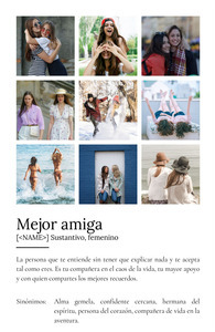 Crea tu póster "Mejor Amiga" personalizado con foto y definición única