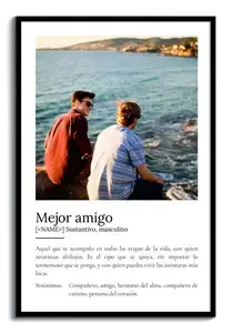 Crea un póster definición "Mejor Amigo" personalízalo con fotos