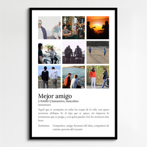 Crea un póster definición "Mejor Amigo" personalízalo con fotos