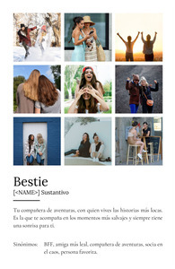 Crea un póster "Bestie" personalizado: tu compañera para aventuras inolvidables