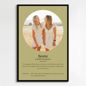 Crea un póster "Bestie" personalizado: tu compañera para aventuras inolvidables