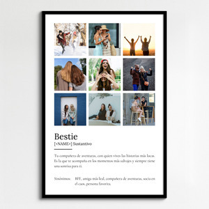 Crea un póster "Bestie" personalizado: tu compañera para aventuras inolvidables