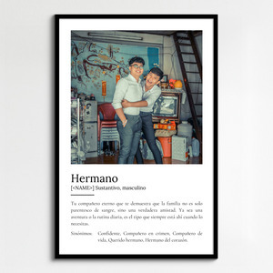 Regala un Poster de Definición personalizable para Hermanos: Añade tus fotos y texto