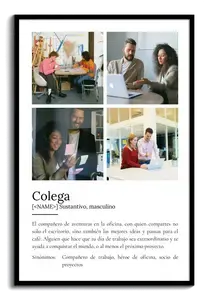 Regala un Póster Definición Colega Personalizado: Sorprende en la Oficina