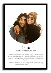 Crea tu póster personal: "Prima" - Regalo único y personalizable