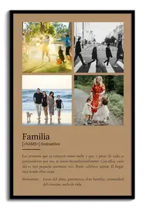 Crea tu cartel definido: Familia, personaliza con fotos y toque especial