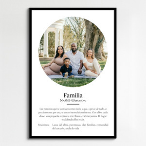 Crea tu cartel definido: Familia, personaliza con fotos y toque especial