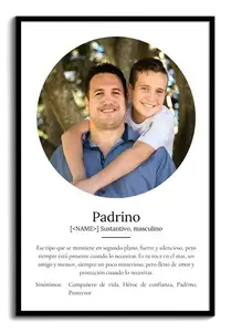 Crea tu póster único de "Padrino" con foto y personalizado