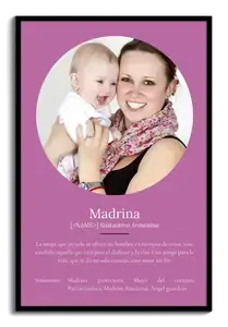 Crea tu póster definición "Madrina" personalizable para un regalo único