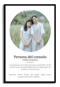 Crea tu propio Poster 'Herzensmensch' romántico y personalízalo con tus fotos favoritas