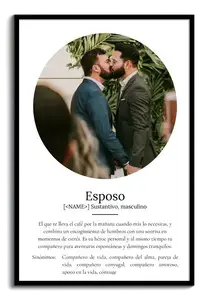 Crea tu póster personalizado para el esposo: regalo único con foto y texto adaptable