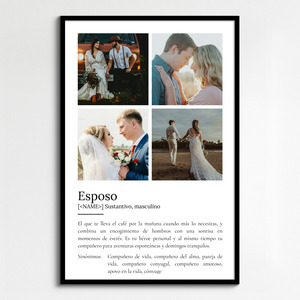 Crea tu póster personalizado para el esposo: regalo único con foto y texto adaptable