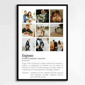 Crea tu póster personalizado para el esposo: regalo único con foto y texto adaptable