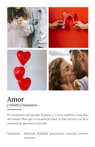 Crea tu póster de amor personalizado con foto y define tu pasión