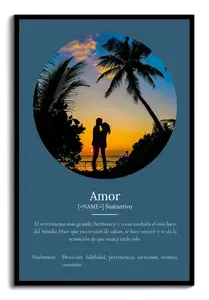 Crea tu póster de amor personalizado con foto y define tu pasión
