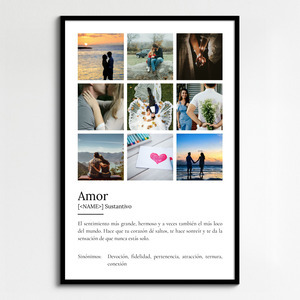 Crea tu póster de amor personalizado con foto y define tu pasión