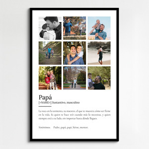 Crea tu póster para Papá personalizado con foto y definición única