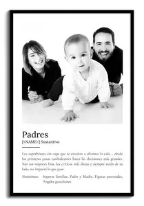 Crea tu póster de definición 'Padres' personalizado con fotos y amor