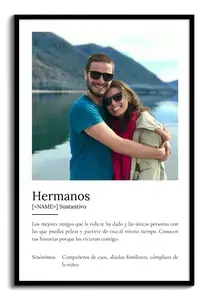 "Crea tu Póster Personalizado de Hermanos: Un regalo único"