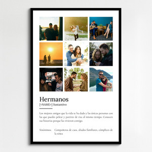 "Crea tu Póster Personalizado de Hermanos: Un regalo único"