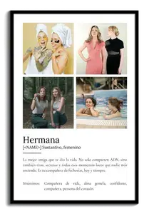 Crea un póster personalizado para tu hermana: amor y risas compartidas