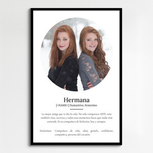 Crea un póster personalizado para tu hermana: amor y risas compartidas