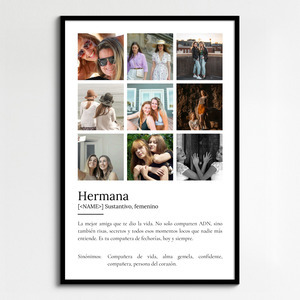 Crea un póster personalizado para tu hermana: amor y risas compartidas