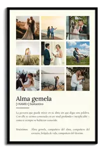 Crea tu Póster Personalizado 'Alma Gemela' - Añade tus Fotos y Definición Única