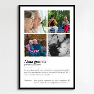 Crea tu Póster Personalizado 'Alma Gemela' - Añade tus Fotos y Definición Única