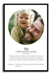 Crea tu Póster Definiciones para Tíos: Personalízalo con Fotos y Texto