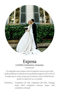 Crea tu póster de definición personalizable para tu esposa ahora