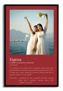 Crea tu póster de definición personalizable para tu esposa ahora