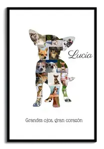 Crea tu Collage de Chihuahua único con tus fotos y texto personal❗