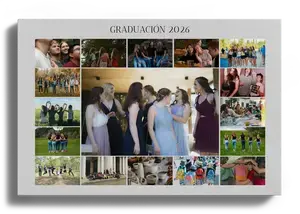 Crea tu collage de graduación y fiesta de fin de curso con texto personalizado