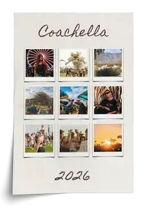 Crea tu collage de fotos festival con nombre, lugar y fecha