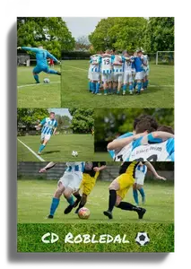 Crea tu collage de fotos de fútbol con texto personalizado