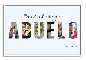 Collage en metacrilato ABUELO con tus fotos – crea el regalo de cumpleaños para tu abuelo