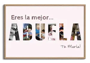 Collage de fotos en ABUELA (13) – personalízalo, regalo de cumpleaños para tu abuela