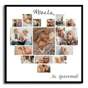Crea una Fotocollage Corazón Premium para Abuela