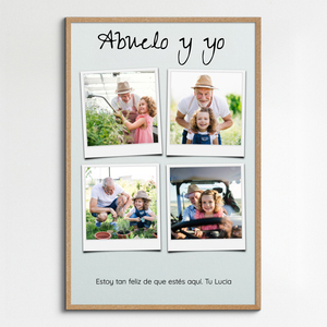 Crea un regalo personalizado para Opa: Collage Polaroid con tus fotos y mensaje especial