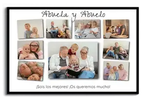 Collage de fotos para abuelos: 9 fotos y frase. Diseña el tuyo, regalo perfecto