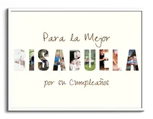Collage de letras BISABUELA - Crea tu regalo de cumpleaños personalizado con tus fotos