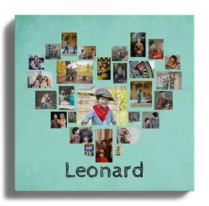 Crea un collage de fotos en forma de corazón con las mejores memorias de tu hijo